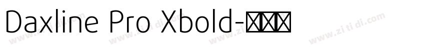 Daxline Pro Xbold字体转换